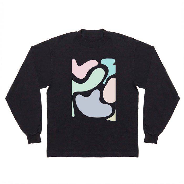 34 Abstract Shapes Pastel Background 220729 Valourine Design Long Sleeve T Shirt