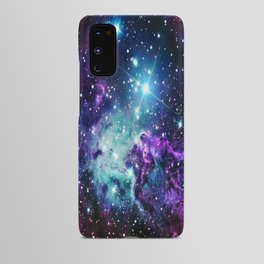 Fox Fur Nebula : Purple Teal Galaxy Android Case