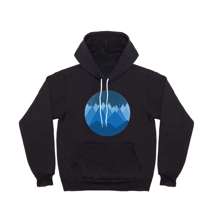 Abstract landscape in blue Hoody