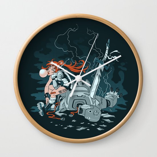 Cyberpunk Beat Down Wall Clock