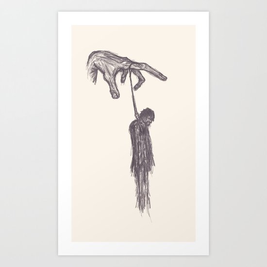 Handing Man Art Print