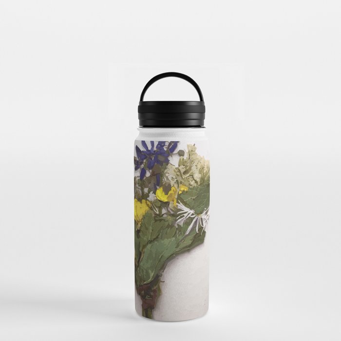 Bouquet - Colorful Dried Flower Art Print Water Bottle