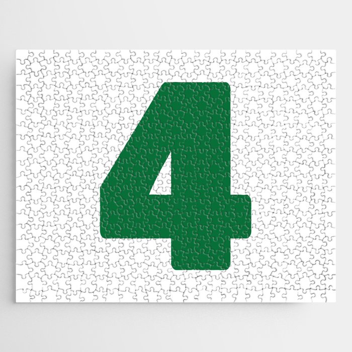 4 (Olive & White Number) Jigsaw Puzzle