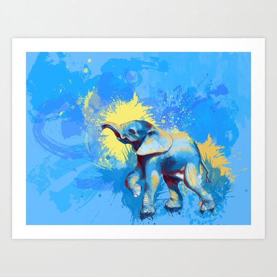 Baby Elephant Art Print
