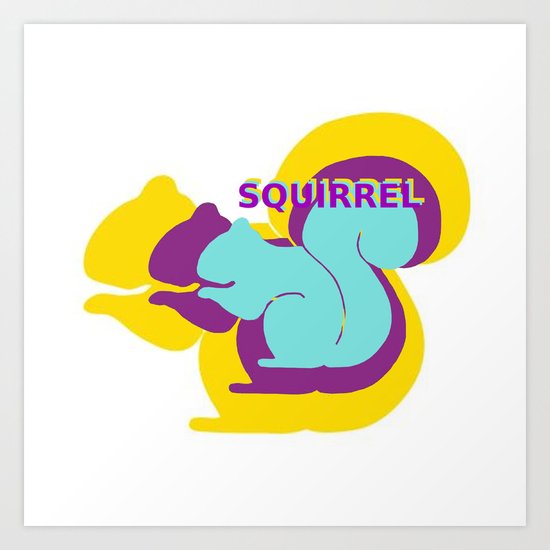 Layers of Squirrels Art Print