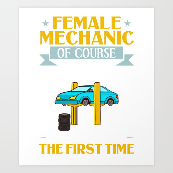 Auto Repair Car Mechanic Garage Shop Beginner Art Print