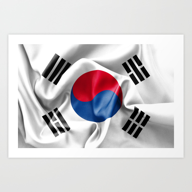 South Korea Flag Art Print By Markuk97 Society6