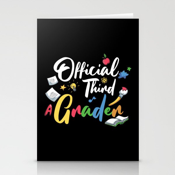 Official Third Grader Stationery Cards