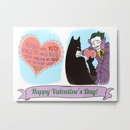 Valentine's Bat Metal Print