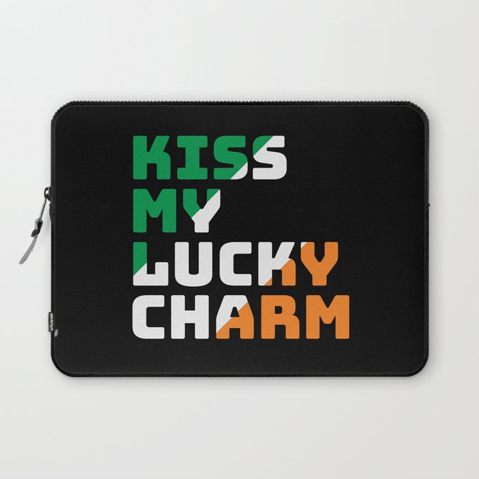 Kiss My Lucky Charm St Patrick's Day Laptop Sleeve