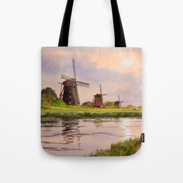 Windmills In The Netherlands Tote Bag