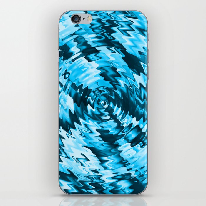 Blue Ripples in Water Texture Pattern iPhone Skin