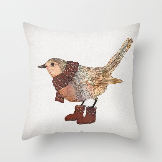 Robin Throw Pillow