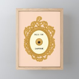 Press for Champagne in Pink Framed Mini Art Print