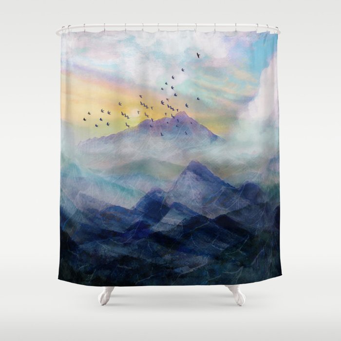 Mountain Sunrise Shower Curtain