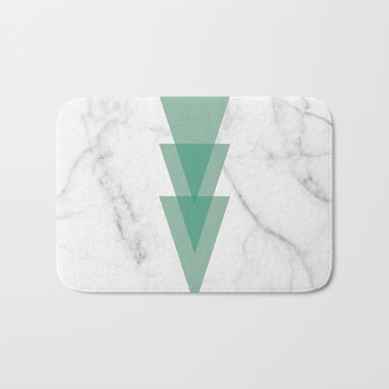 Marble Scandinavian Design Geometric Triangle Bath Mat
