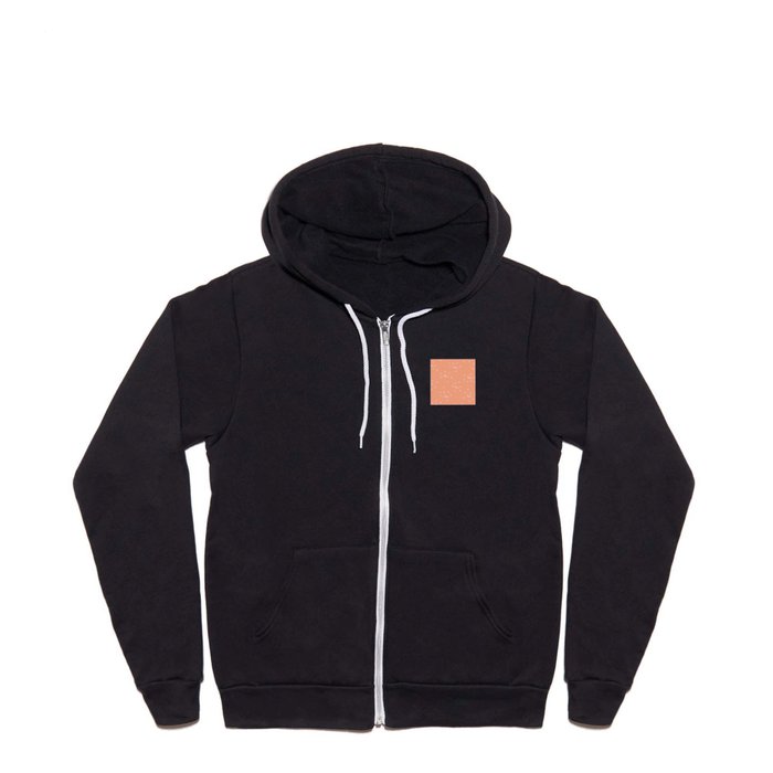 Love letter text - white and peach Full Zip Hoodie