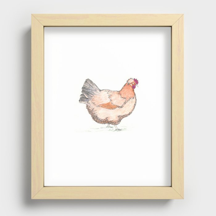 Plump Hen Recessed Framed Print