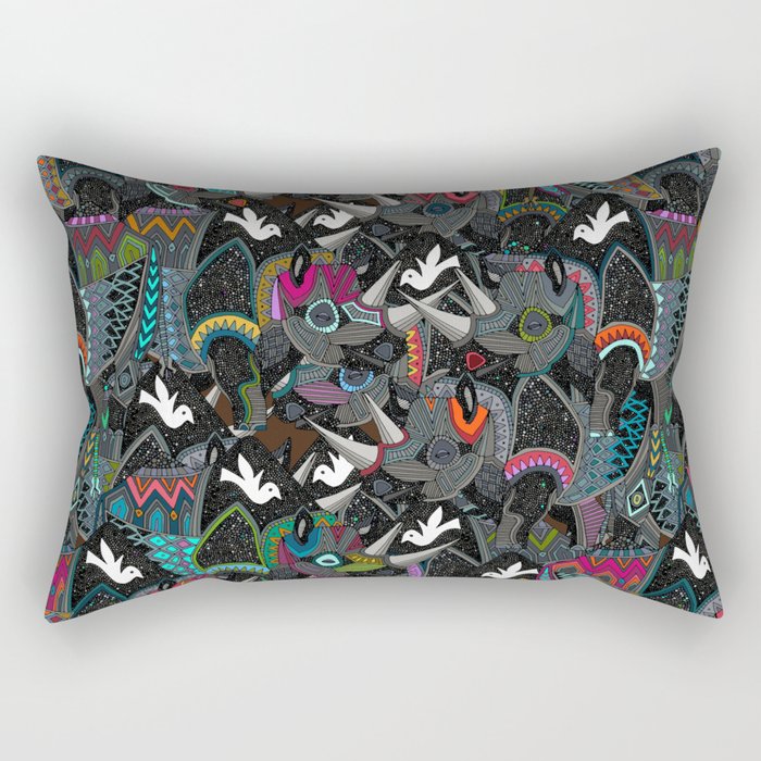 rhino party Rectangular Pillow
