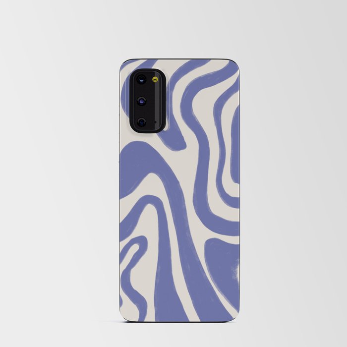 Very Peri Purple Swirl on Creamy White Android Card Case