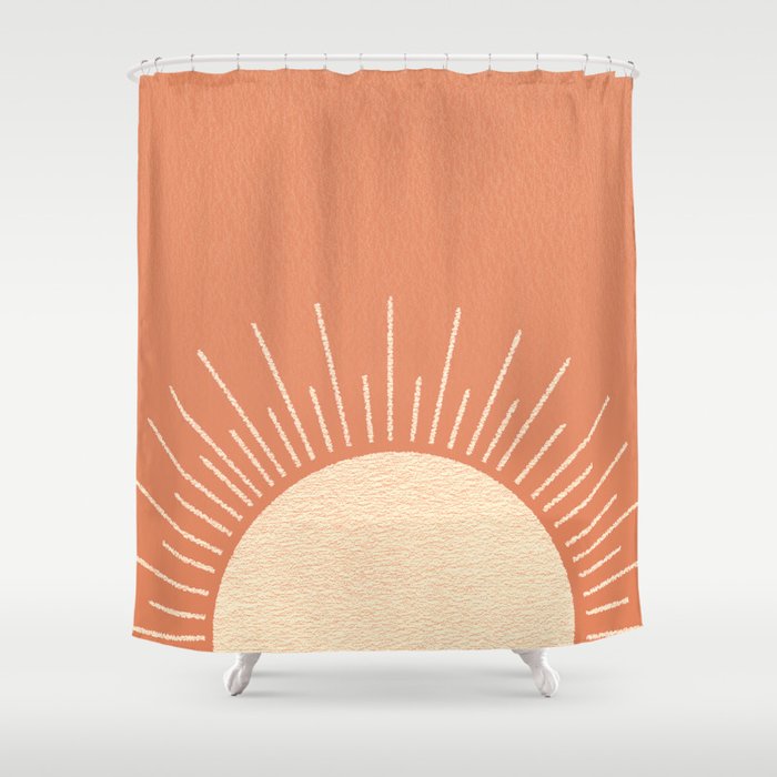 Sunrise pink Shower Curtain