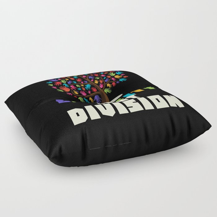Diversity not Division Peace Love Inclusionn Human Rights Floor Pillow