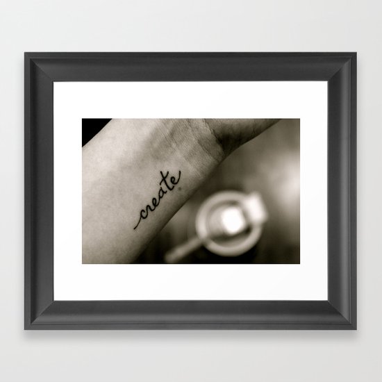 "create" Framed Art Print