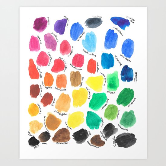 Colour Palette Art Print