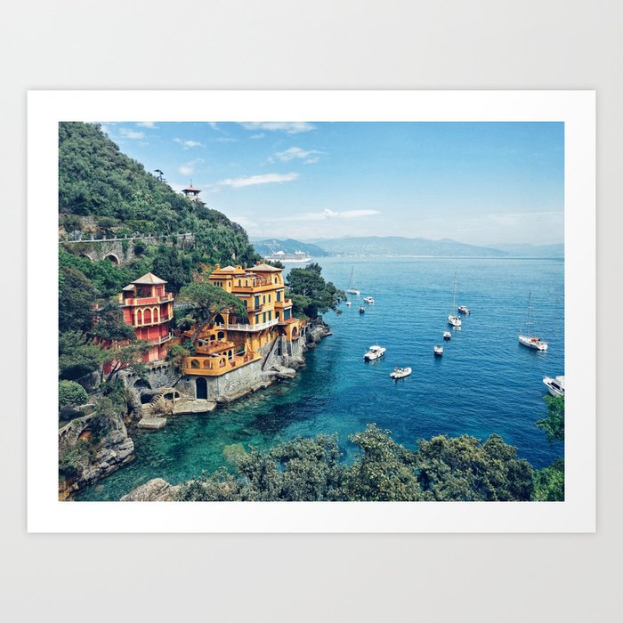 Portofino, Italy, Ocean Views Art Print
