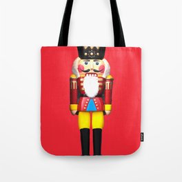 Nutcracker Merry Christmas Design - red Tote Bag