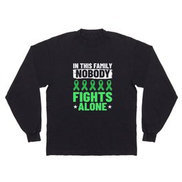 Cerebral Palsy Green Ribbon Brain Damage Awareness Long Sleeve T-shirt