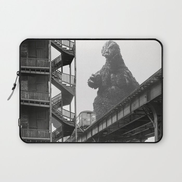 1941 Godzilla Chicago Elevated Train Visit Laptop Sleeve