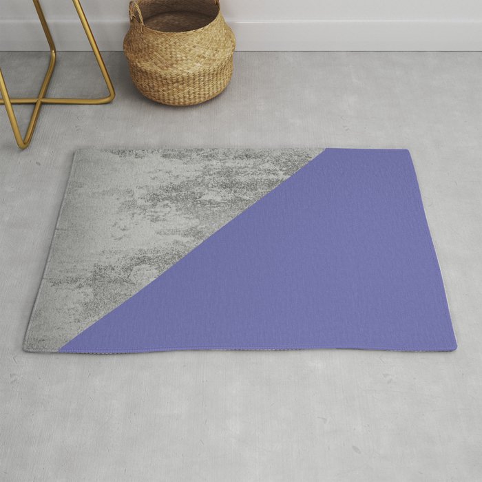 Very Peri 2022 Color Of The Year Violet Blue Periwinkle Concrete II Rug