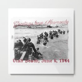 Greetings from Normandy - Utah Beach Metal Print | Normandylandings, Alliedinvasion, Operationoverlord, Warheroes, Army, Wwii, Historypostcard, Dday, Infantry, Warlandscape 