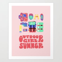 Outdoor Girl Summer Art Print