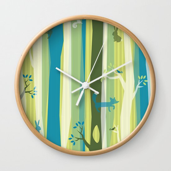 Woodland Stripe Wall Clock