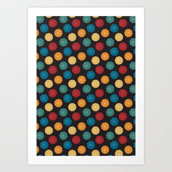 cocktail umbrellas Art Print