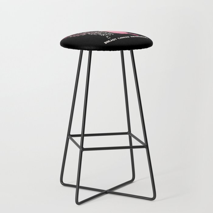 Breast Cancer Awareness Butterfly Bar Stool