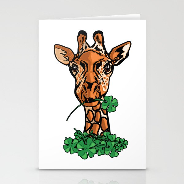 St. Patricks Day Giraffe Stationery Cards