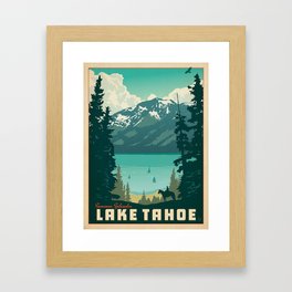 Vintage travel poster-Lake Tahoe. Framed Art Print