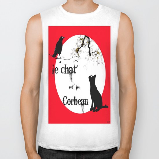 Le chat et le corbeau Biker Tank