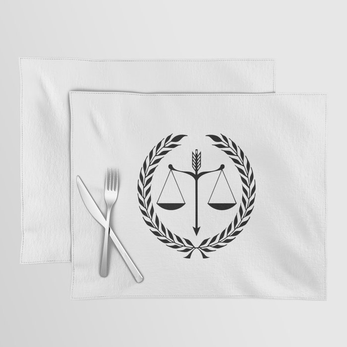SYMBOL OF JUSTICE. Placemat