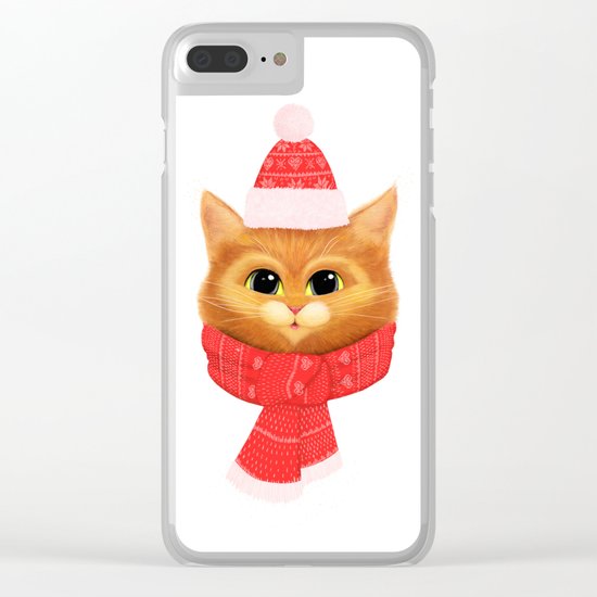 Winter kitty Clear iPhone Case
