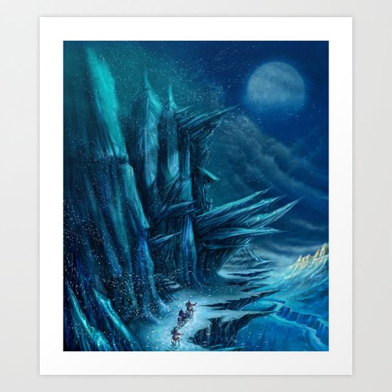 Winter riders. Art Print