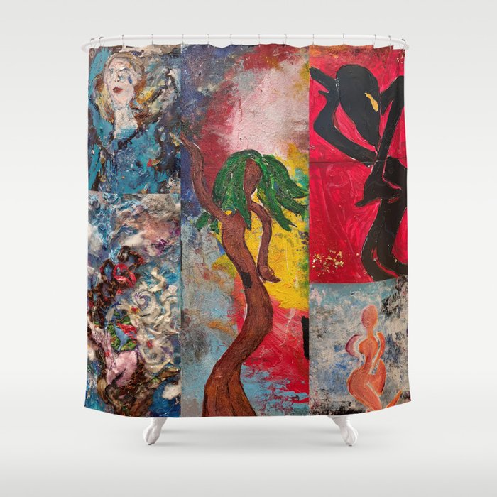 Five Elements of Creation, Joy and Resilience Shower Curtain