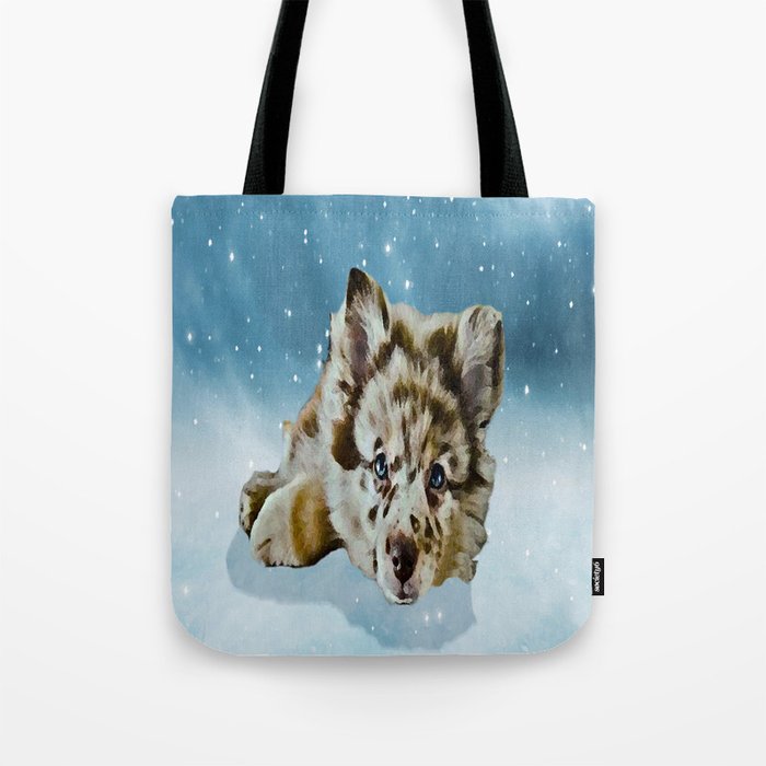 Snow dog Tote Bag
