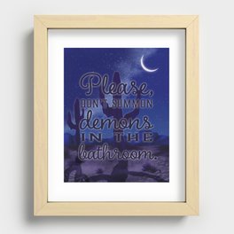 Please Don't - Purple Version Recessed Framed Print