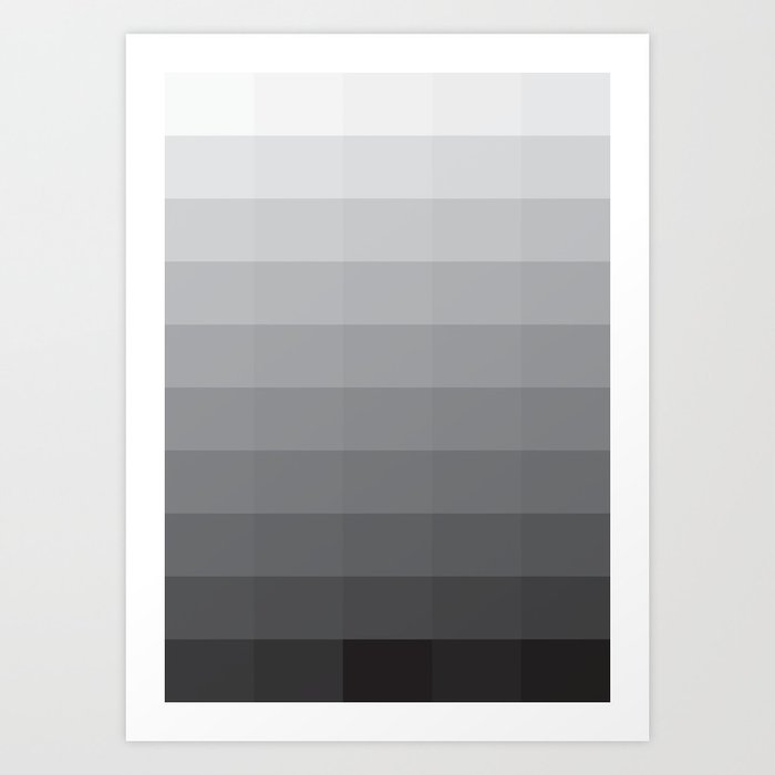 Fifty Shades Of Grey as Color Art Print