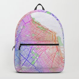 Buenos Aires City Map of Argentina - Colorful Backpack