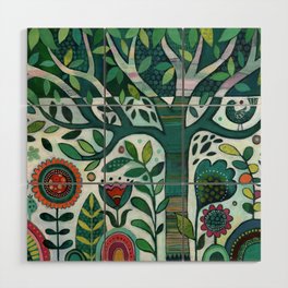 Leafy Garden Wood Wall Art